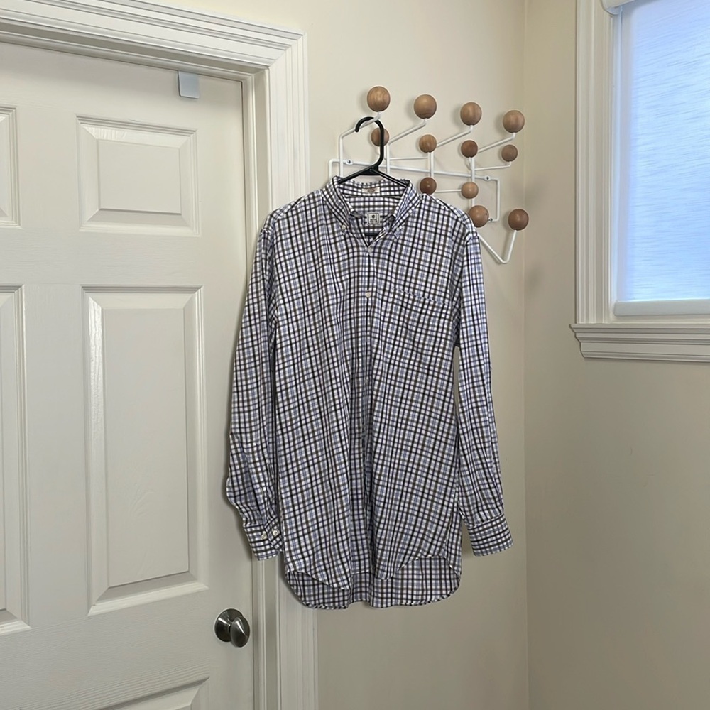 Peter Millar - Crown Performance Casual Button Down - Brown / Blue - L